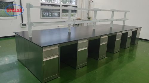 Τελευταία εταιρεία Λύσεις σχετικά Προσαρμοσμένο Εργαστηριακό Πάγκο από Ανοξείδωτο Χάλυβα για τον κ. Elgine στις Φιλιππίνες