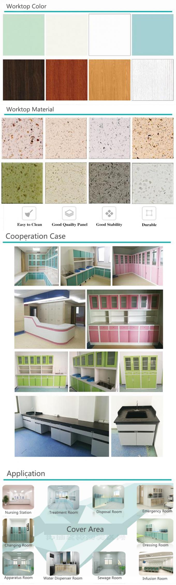 Ανθεκτικός L 3000*W 600* H 850 έως 900 mm Εφορείς νοσοκομειακών ντουλαπιών Ντουλάπι ιατρικής αποθήκευσης 0