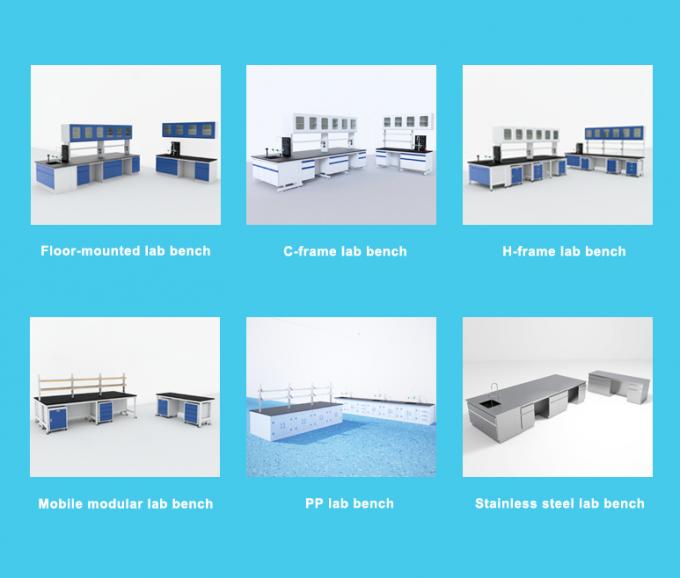 Rustproof πάγκοι εργαστηριακής εργασίας χάλυβα με την αποθήκευση για πολλές χρήσεις 9
