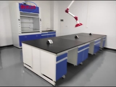 Ξύλινος πάγκος επίπλων εργαστηρίων επιστήμης όλο το πλαίσιο χάλυβα για το χημικό εργαστήριο