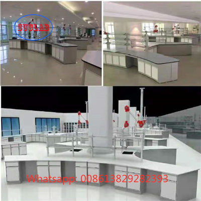 Καλή τιμή Άσπρο χρώμα Multiscene τερματικών σταθμών επίπλων εργαστηρίων χημείας CE ανθεκτικό σε απευθείας σύνδεση