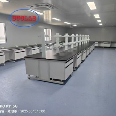 Καλή τιμή Κίτρινοι Κατασκευαστές Εργαστηριακών Πάγκων Χημείας για Προσαρμόσιμες Διαστάσεις Μ*1500/750 Π*800/850mm Υ και Εργαστηριακή Απόδοση σε απευθείας σύνδεση