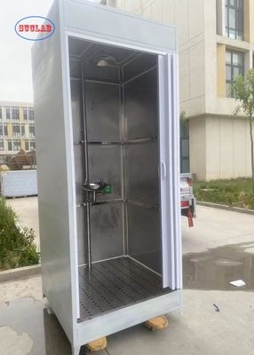 Καλή τιμή Κεφαλάκι ντους από ανοξείδωτο χάλυβα Custom Cubicle Ντους έκτακτης ανάγκης και πλύση ματιών με ευρεία κάλυψη σχήμα ψεκασμού σε απευθείας σύνδεση